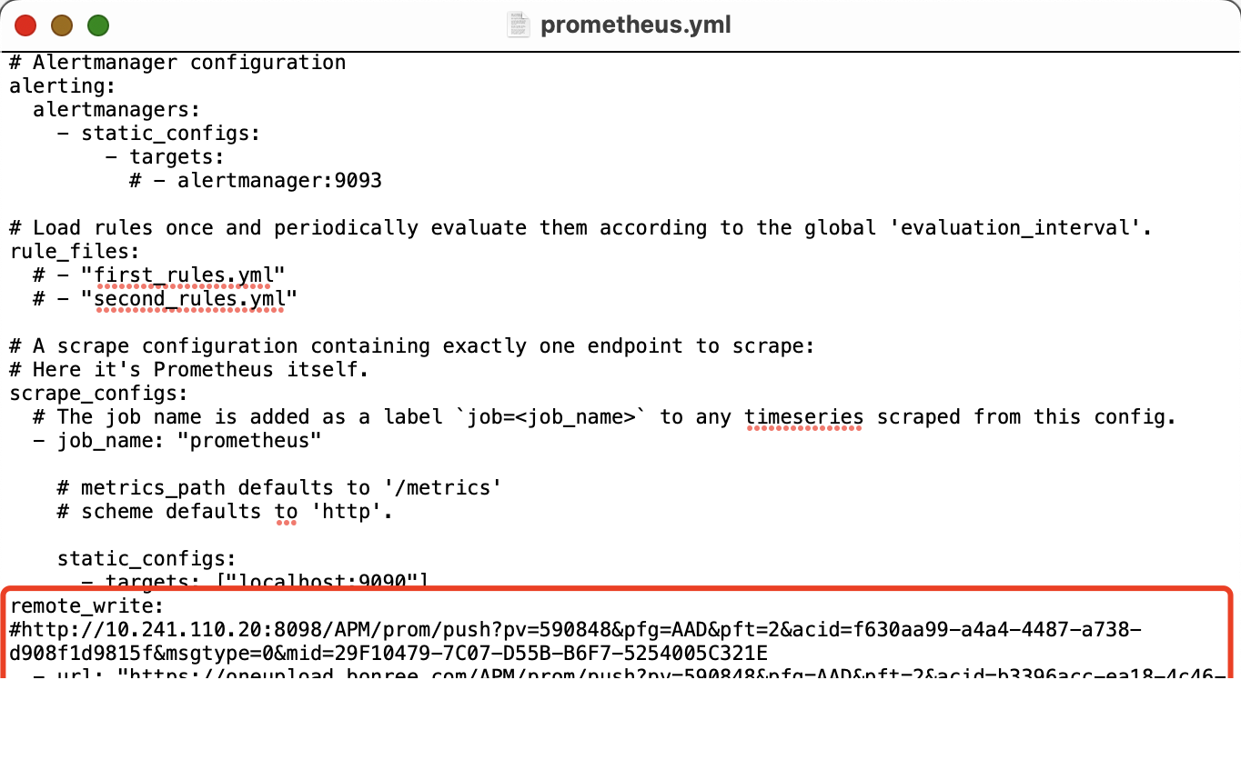 PromRemoteWriteYaml